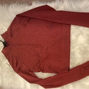 Lululemon zip pull over crop top